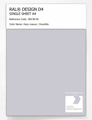Artikelbild des Artikels “RAL® DESIGN D4 SINGLE SHEET A4 300 80 05 Hazy mauve / Dunstlila “