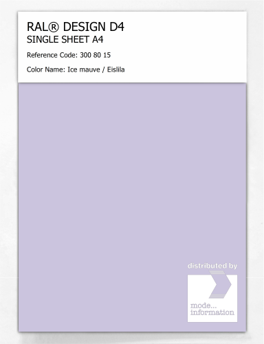Artikelbild des Artikels “RAL® DESIGN D4 SINGLE SHEET A4 300 80 15 Ice mauve / Eislila “