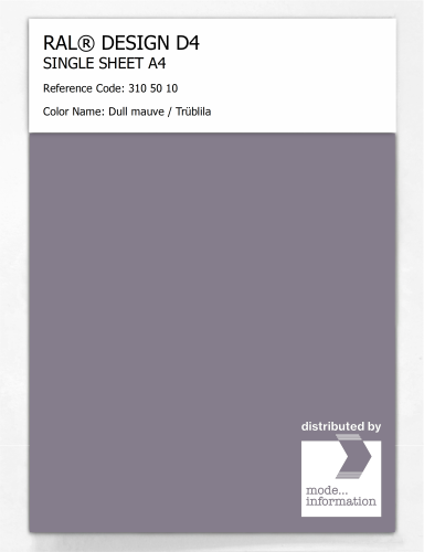 Artikelbild des Artikels “RAL® DESIGN D4 SINGLE SHEET A4 310 50 10 Dull mauve / Trüblila “