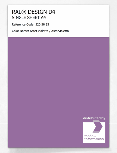 Artikelbild des Artikels “RAL® DESIGN D4 SINGLE SHEET A4 320 50 35 Aster violetta / Astervioletta “