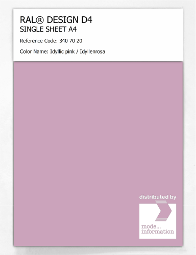 Artikelbild des Artikels “RAL® DESIGN D4 SINGLE SHEET A4 340 70 20 Idyllic pink / Idyllenrosa “