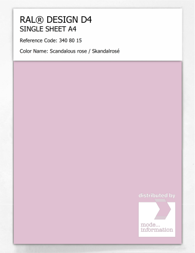 Artikelbild des Artikels “RAL® DESIGN D4 SINGLE SHEET A4 340 80 15 Scandalous rose / Skandalrosé “