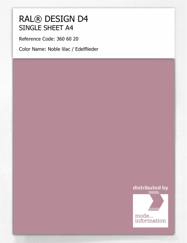 Artikelbild des Artikels “RAL® DESIGN D4 SINGLE SHEET A4 360 60 20 Noble lilac / Edelflieder “