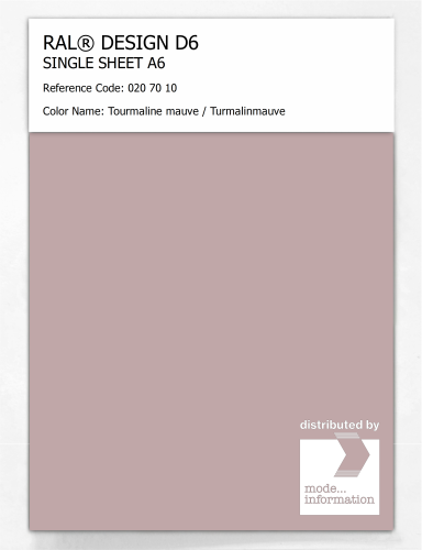 Artikelbild des Artikels “RAL® DESIGN D6 SINGLE SHEET A6 020 70 10 Tourmaline mauve / Turmalinmauve “
