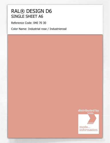 Artikelbild des Artikels “RAL® DESIGN D6 SINGLE SHEET A6 040 70 30 Industrial rose / Industrierosé “