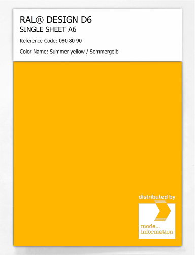 Artikelbild des Artikels “RAL® DESIGN D6 SINGLE SHEET A6 080 80 90 Summer yellow / Sommergelb “