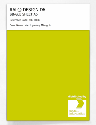 Artikelbild des Artikels “RAL® DESIGN D6 SINGLE SHEET A6 100 80 80 March green / Märzgrün “
