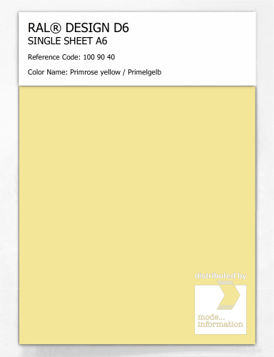 Artikelbild des Artikels “RAL® DESIGN D6 SINGLE SHEET A6 100 90 40 Primrose yellow / Primelgelb “