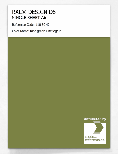 Artikelbild des Artikels “RAL® DESIGN D6 SINGLE SHEET A6 110 50 40 Ripe green / Reifegrün “