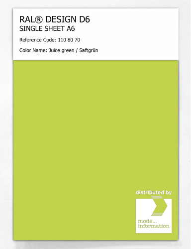 Artikelbild des Artikels “RAL® DESIGN D6 SINGLE SHEET A6 110 80 70 Juice green / Saftgrün “
