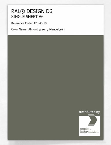 Artikelbild des Artikels “RAL® DESIGN D6 SINGLE SHEET A6 120 40 10 Almond green / Mandelgrün “