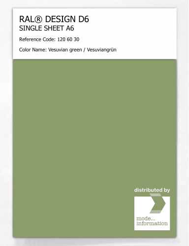 Artikelbild des Artikels “RAL® DESIGN D6 SINGLE SHEET A6 120 60 30 Vesuvian green / Vesuviangrün “