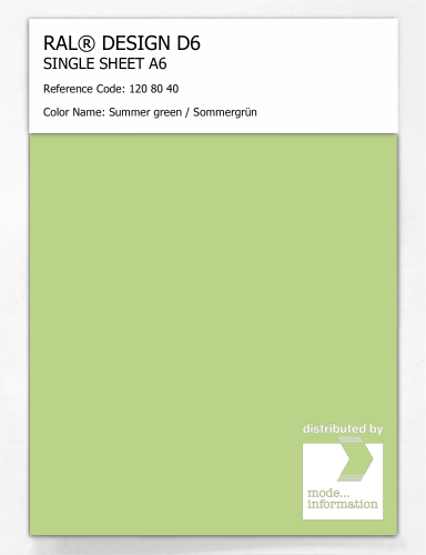 Artikelbild des Artikels “RAL® DESIGN D6 SINGLE SHEET A6 120 80 40 Summer green / Sommergrün “