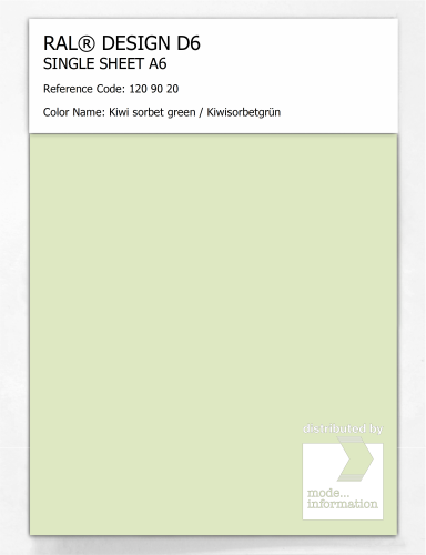 Artikelbild des Artikels “RAL® DESIGN D6 SINGLE SHEET A6 120 90 20 Kiwi sorbet green / Kiwisorbetgrün “