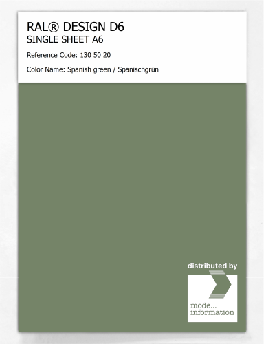 Artikelbild des Artikels “RAL® DESIGN D6 SINGLE SHEET A6 130 50 20 Spanish green / Spanischgrün “
