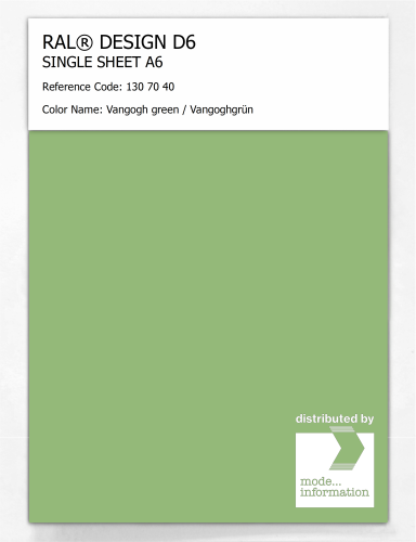 Artikelbild des Artikels “RAL® DESIGN D6 SINGLE SHEET A6 130 70 40 Vangogh green / Vangoghgrün “