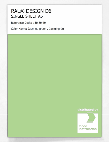 Artikelbild des Artikels “RAL® DESIGN D6 SINGLE SHEET A6 130 80 40 Jasmine green / Jasmingrün “