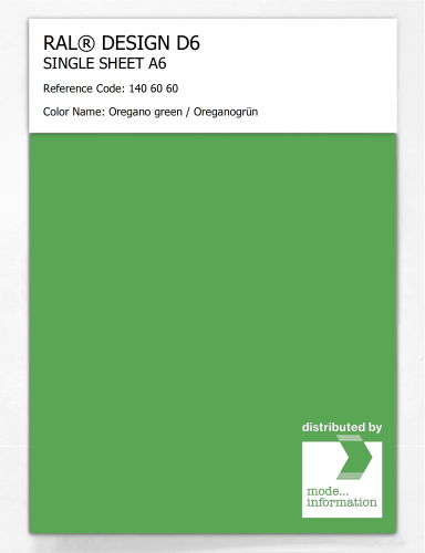 Artikelbild des Artikels “RAL® DESIGN D6 SINGLE SHEET A6 140 60 60 Oregano green / Oreganogrün “