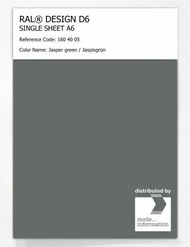 Product image of the product “RAL® DESIGN D6 SINGLE SHEET A6 160 40 05 Jasper green / Jaspisgrün ”