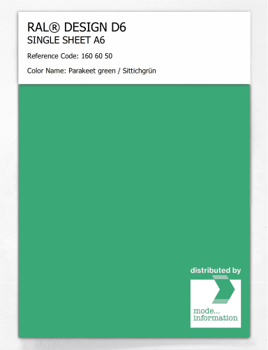 Product image of the product “RAL® DESIGN D6 SINGLE SHEET A6 160 60 50 Parakeet green / Sittichgrün ”