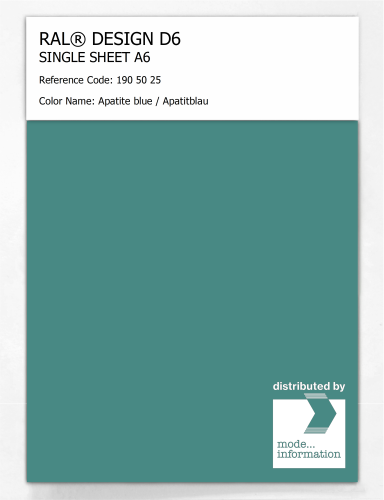 Artikelbild des Artikels “RAL® DESIGN D6 SINGLE SHEET A6 190 50 25 Apatite blue / Apatitblau “