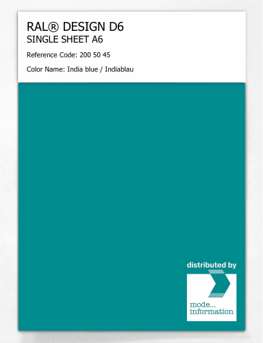 Artikelbild des Artikels “RAL® DESIGN D6 SINGLE SHEET A6 200 50 45 India blue / Indiablau “