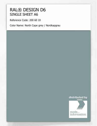 Artikelbild des Artikels “RAL® DESIGN D6 SINGLE SHEET A6 200 60 10 North Cape grey / Nordkapgrau “