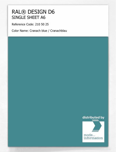 Product image of the product “RAL® DESIGN D6 SINGLE SHEET A6 210 50 25 Cranach blue / Cranachblau ”