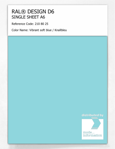 Artikelbild des Artikels “RAL® DESIGN D6 SINGLE SHEET A6 210 80 25 Vibrant soft blue / Knallbleu “