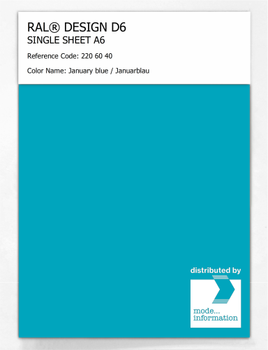 Artikelbild des Artikels “RAL® DESIGN D6 SINGLE SHEET A6 220 60 40 January blue / Januarblau “