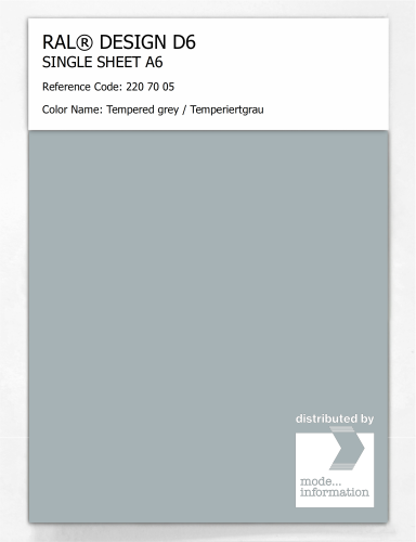 Product image of the product “RAL® DESIGN D6 SINGLE SHEET A6 220 70 05 Tempered grey / Temperiertgrau ”