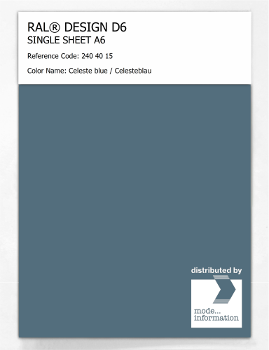 Product image of the product “RAL® DESIGN D6 SINGLE SHEET A6 240 40 15 Celeste blue / Celesteblau ”