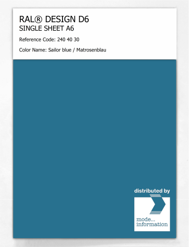 Product image of the product “RAL® DESIGN D6 SINGLE SHEET A6 240 40 30 Sailor blue / Matrosenblau ”