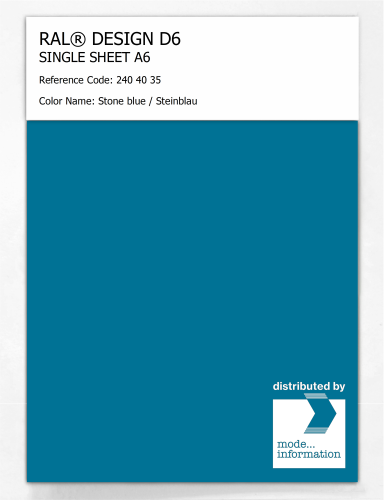 Artikelbild des Artikels “RAL® DESIGN D6 SINGLE SHEET A6 240 40 35 Stone blue / Steinblau “