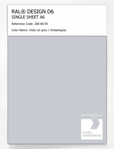 Artikelbild des Artikels “RAL® DESIGN D6 SINGLE SHEET A6 280 80 05 Viola ice grey / Violaeisgrau “