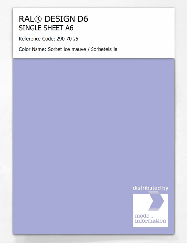 Artikelbild des Artikels “RAL® DESIGN D6 SINGLE SHEET A6 290 70 25 Sorbet ice mauve / Sorbeteislila “