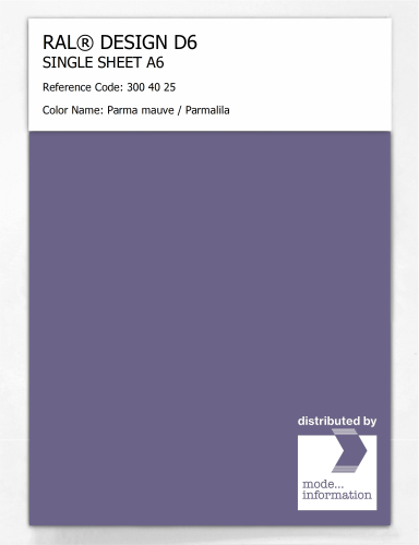 Artikelbild des Artikels “RAL® DESIGN D6 SINGLE SHEET A6 300 40 25 Parma mauve / Parmalila “
