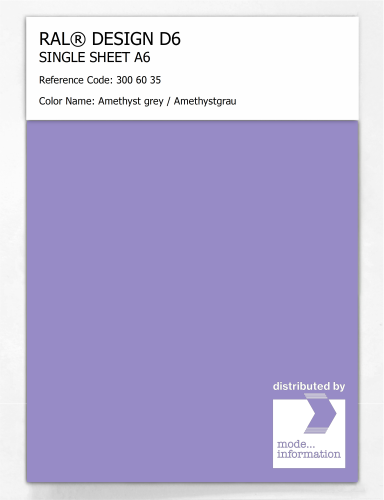 Artikelbild des Artikels “RAL® DESIGN D6 SINGLE SHEET A6 300 60 35 Amethyst grey / Amethystgrau “