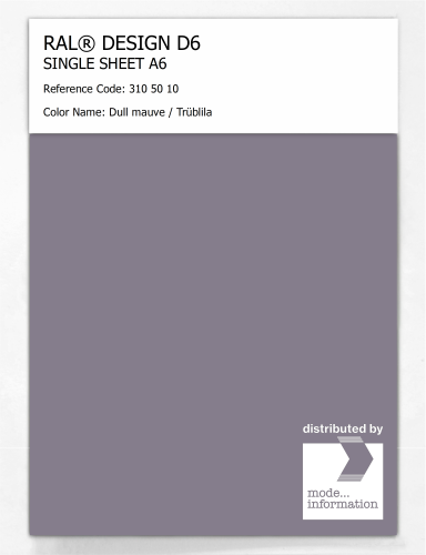 Product image of the product “RAL® DESIGN D6 SINGLE SHEET A6 310 50 10 Dull mauve / Trüblila ”