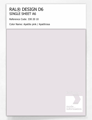 Product image of the product “RAL® DESIGN D6 SINGLE SHEET A6 330 20 10 Apatite pink / Apatitrosa ”