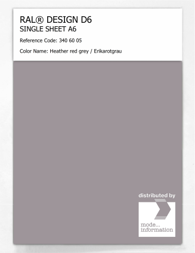 Artikelbild des Artikels “RAL® DESIGN D6 SINGLE SHEET A6 340 60 05 Heather red grey / Erikarotgrau “