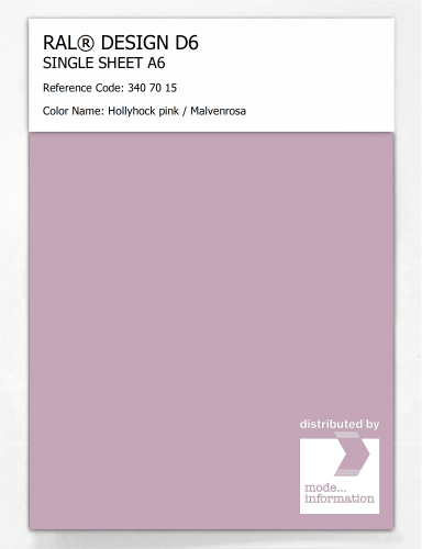 Artikelbild des Artikels “RAL® DESIGN D6 SINGLE SHEET A6 340 70 15 Hollyhock pink / Malvenrosa “
