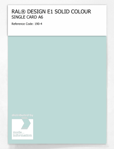 Product image of the product “RAL® EFFECT E1 SINGLE CARD 100 SERIES 190-4 ”