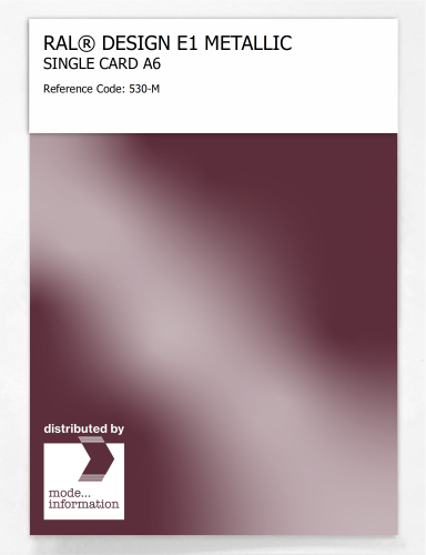 Artikelbild des Artikels “RAL® EFFECT E1 SINGLE CARD 500 SERIES 530-M METALLIC “