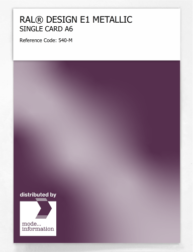 Artikelbild des Artikels “RAL® EFFECT E1 SINGLE CARD 500 SERIES 540-M METALLIC “