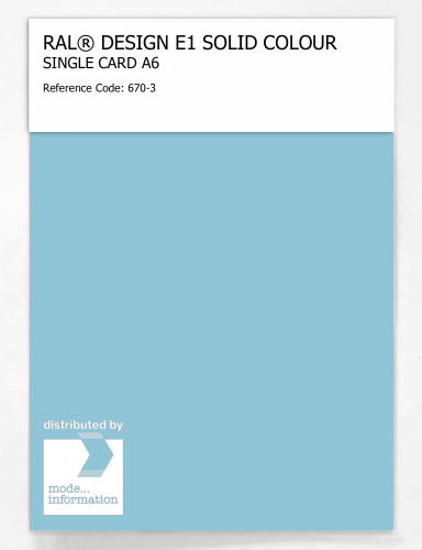 Product image of the product “RAL® EFFECT E1 SINGLE CARD 600 SERIES 670-3 ”
