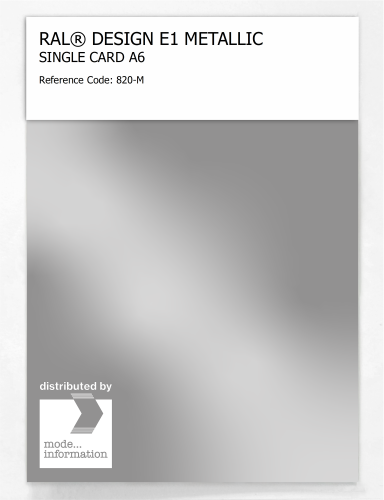 Artikelbild des Artikels “RAL® EFFECT E1 SINGLE CARD 800 SERIES 820-M METALLIC “