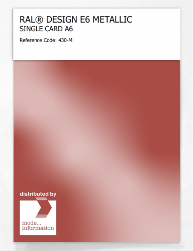 Artikelbild des Artikels “RAL® EFFECT E6 SINGLE CARD 400 SERIES 430-M METALLIC “