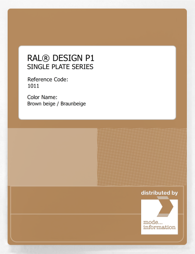 Artikelbild des Artikels “RAL® PLASTICS P1 SINGLE PLATE 1000 SERIES 1011 Brown beige / Braunbeige “