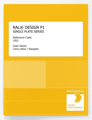 Artikelbild des Artikels “RAL® PLASTICS P1 SINGLE PLATE 1000 SERIES 1021 Colza yellow / Rapsgelb “